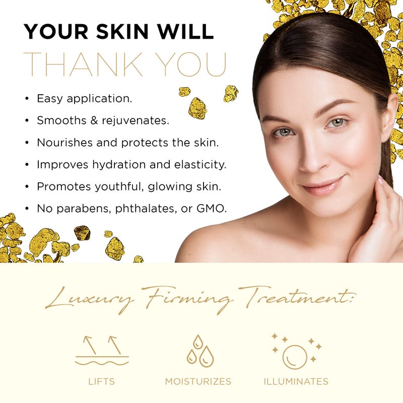 Azure Cosmetics Azure Dermatologist Tested 24K Gold & Collagen Face Moisturizer - K Beauty Anti-Aging Face Cream for Firming & Skin Tightening Face Cream - Korean Skincare - All Skin Type 1.69 fl oz - Image 5